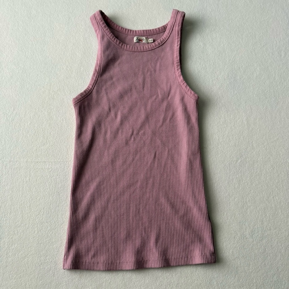 Faherty Sleeveless Ribbed Pink Tank XS - Picture 5 of 5